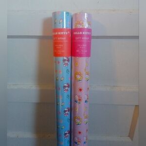 2 rolls Hello kitty & friends gift wrap 30 sqft each BNIP VHTF RARE
